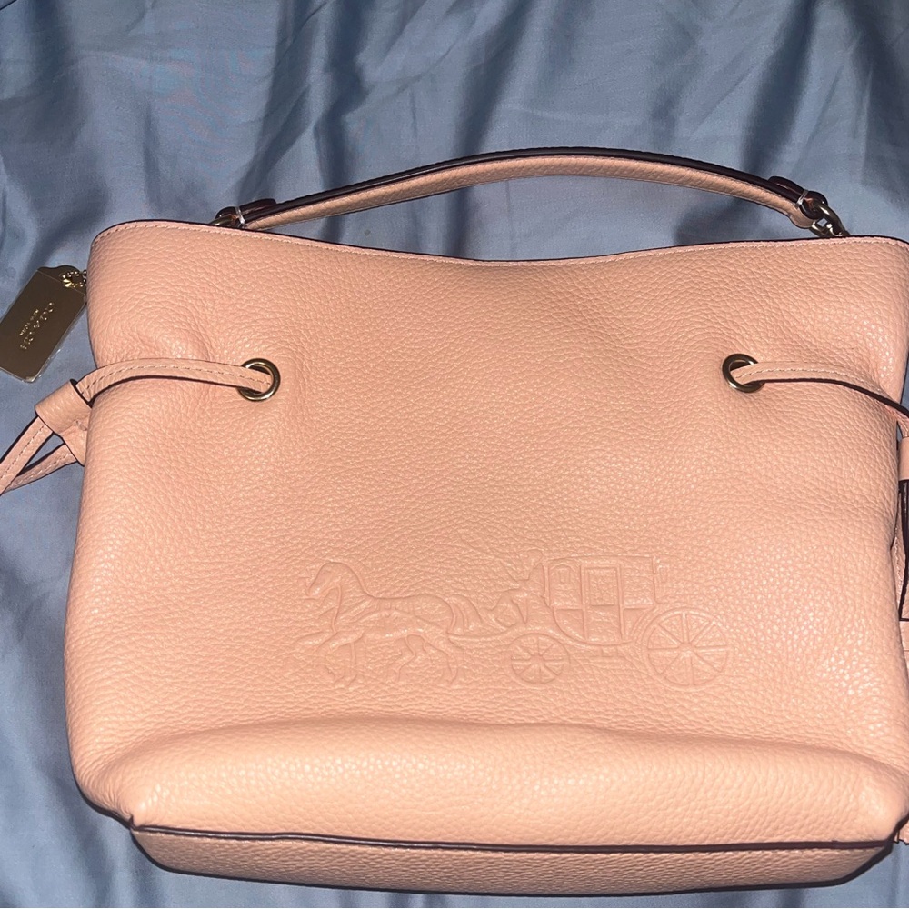 Coach Blush Pink Leather Shoulder Bag